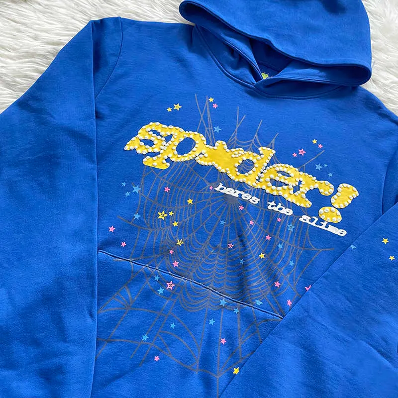 Spder TC Blue Mens Hoodie Sweatshirts High Quality Casual