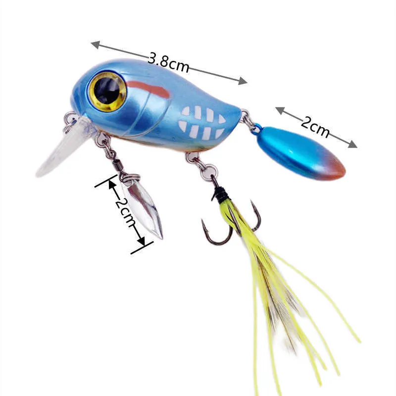 Baits Lures 40mm 8g Floating Fishing Bee Bird Lure Bass Crankbait