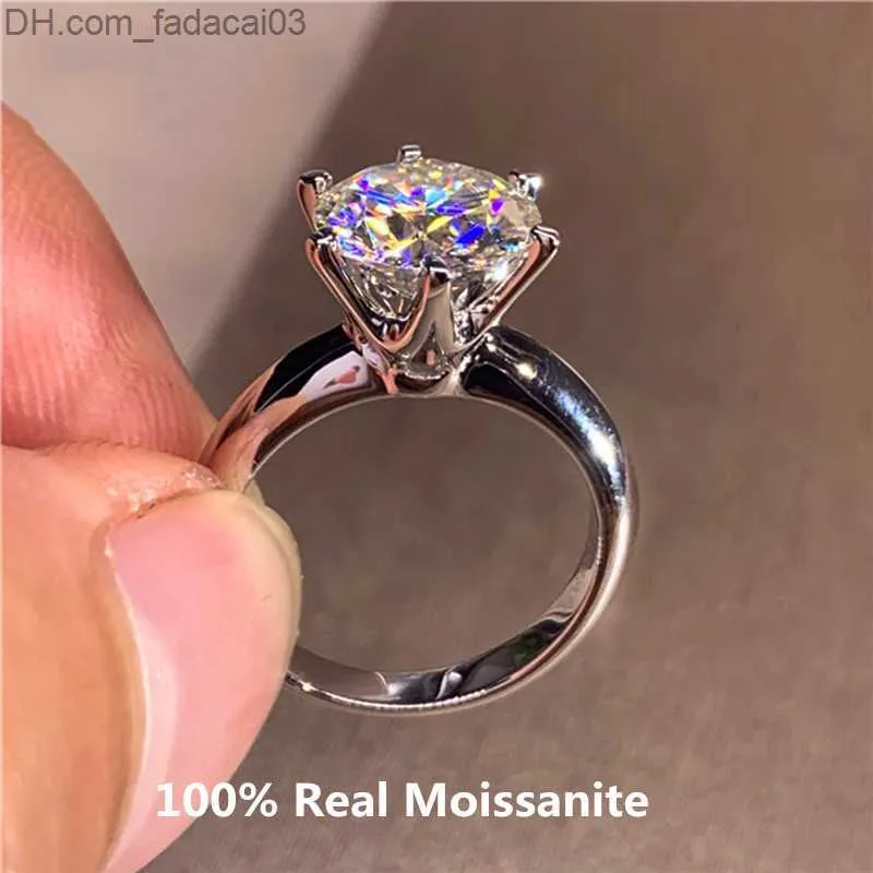 Example Slca For Gold Rings Wedding Rings Classic 6 Prongs 5 Carat Round Molten Silica Ring In Pure ...
