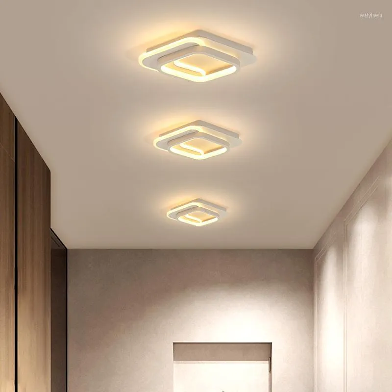 Chandeliers Modern Led Ceiling Light For Living Room Bedroom Aisle Lamp Balcony Corridor Indoor Lighting Black White Gold