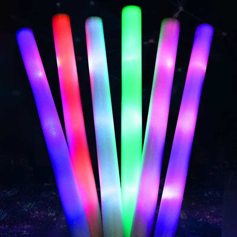 15/25/35/70Pcs Light-Up Toys LED Foam Sticks Glow Sticks Glow Wands  Flashing Light Stick Glow in the Dark Wedding Party Supplies