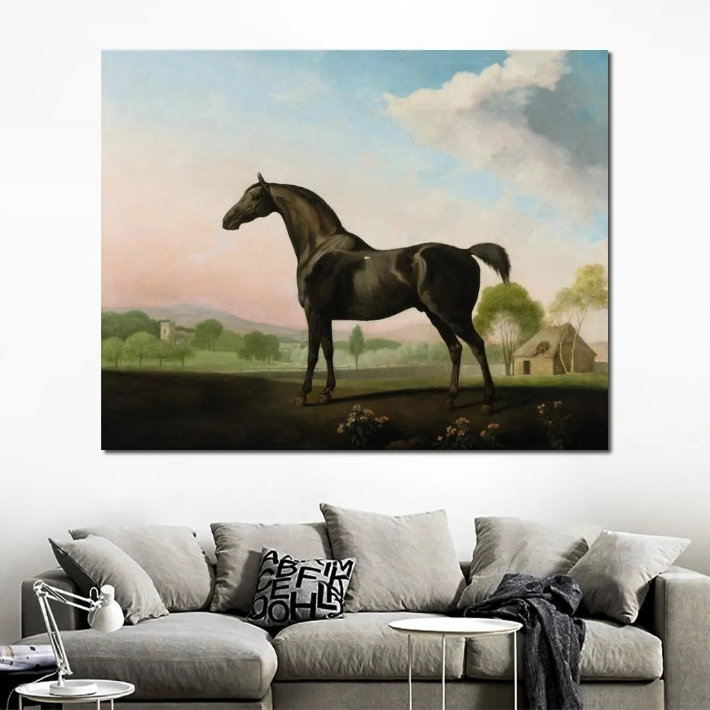 Классическая сельская местность Canvas Art Lord Grosvenors сладкий Уильям в пейзаже Джордж Стаббс живопись лошадью высокого качества
