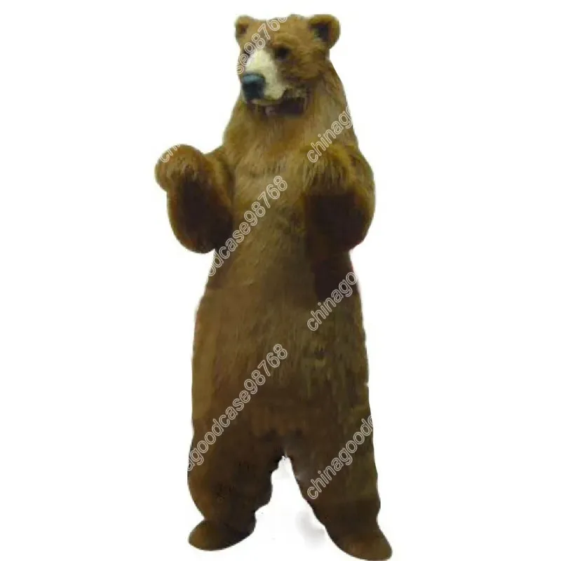 Bear Costumes: Realistic Grizzly Bear Mascot Costume Adult Full