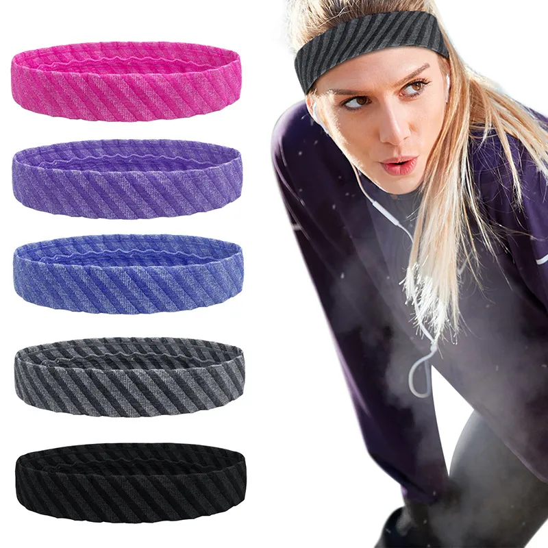 Trainingshoofdbanden voor dames Heren Antisliphoofdband Sporthoofdbanden Zweetbanden Elastische sporthaarbanden voor yoga Hardlopen Sport Reizen Indoor Fitness Gym