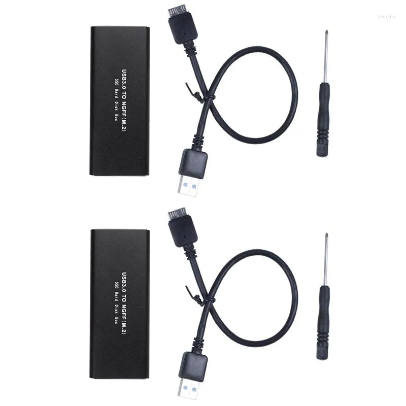 Cables de computadora 2X M.2 Sata Ssd a USB 3.0 Caja de adaptador de convertidor de lector externo con Uasp