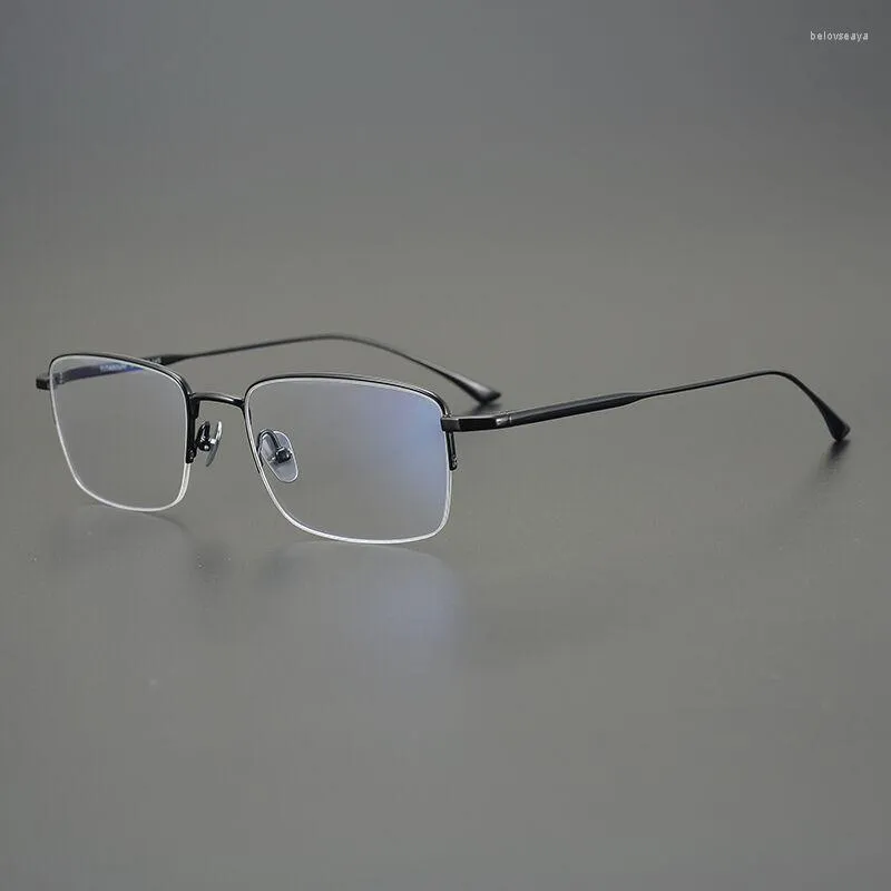Montature per occhiali da sole 2023 Occhiali da vista da uomo d'affari di successo Montatura Moda Donna Lettura minimalista Pure Titanium Ultra Light Classic T1015