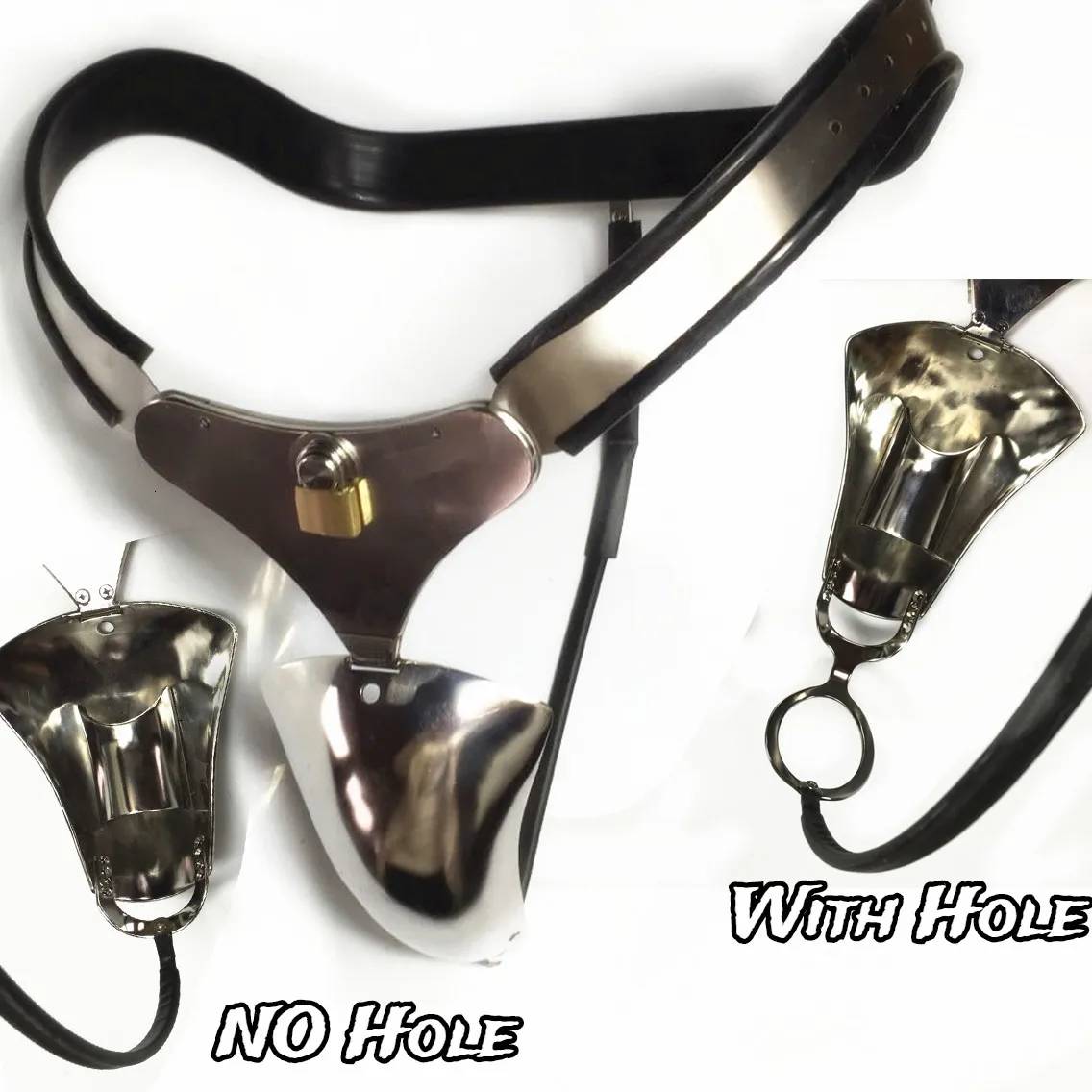 Chastity Devices Arrivals Male Stainless Steel T-back Chastity Belt Device Hole Underwear BDSM Bondage Lock Chastity Cage Sex Toys for Men 230710