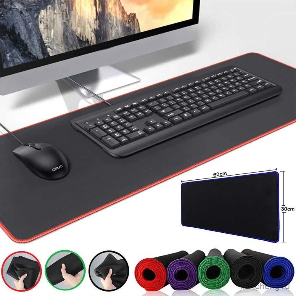 Mouse Pads Wrist 1pc Locking Edge Mat Anti-slip Mouse Pad Computer Game Mousepad Large-sized Thicken Desk Mat Classic Mouse Mat R230711