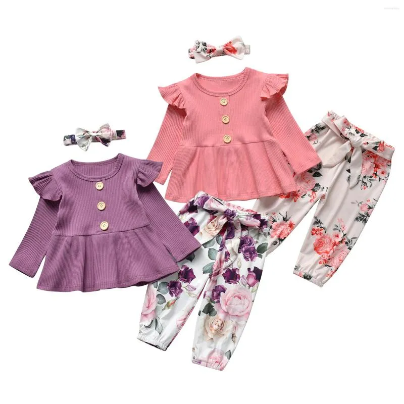 Комплекты одежды весенняя осенняя малыша для малышей девочки наряд одежды