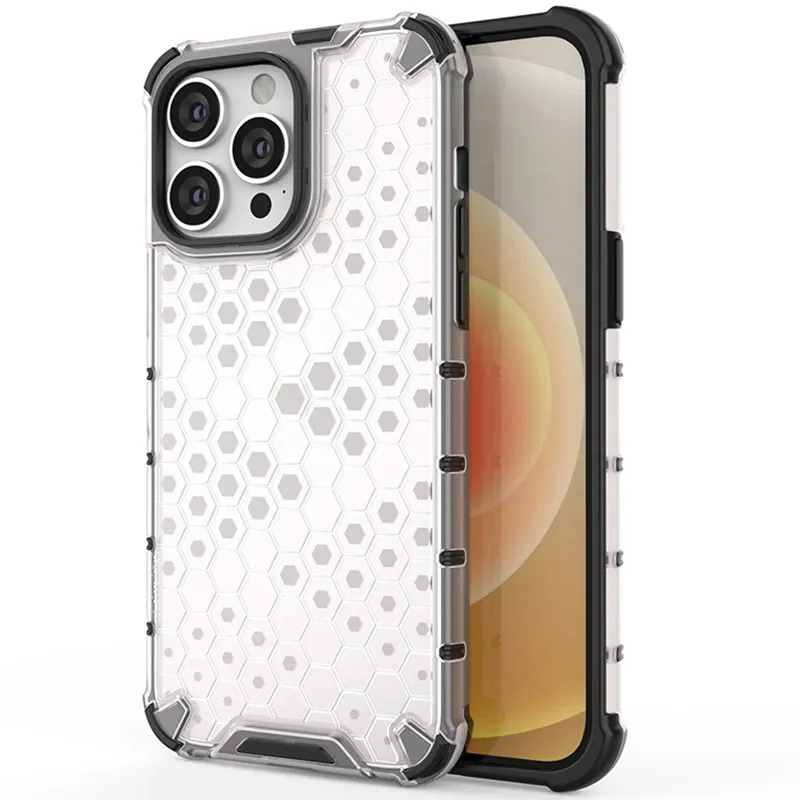 For Apple iphone 15 Cell Phone Cases iphone14pro max Honeycomb case Apple XR Creative Transparent Color Fall Protection Case