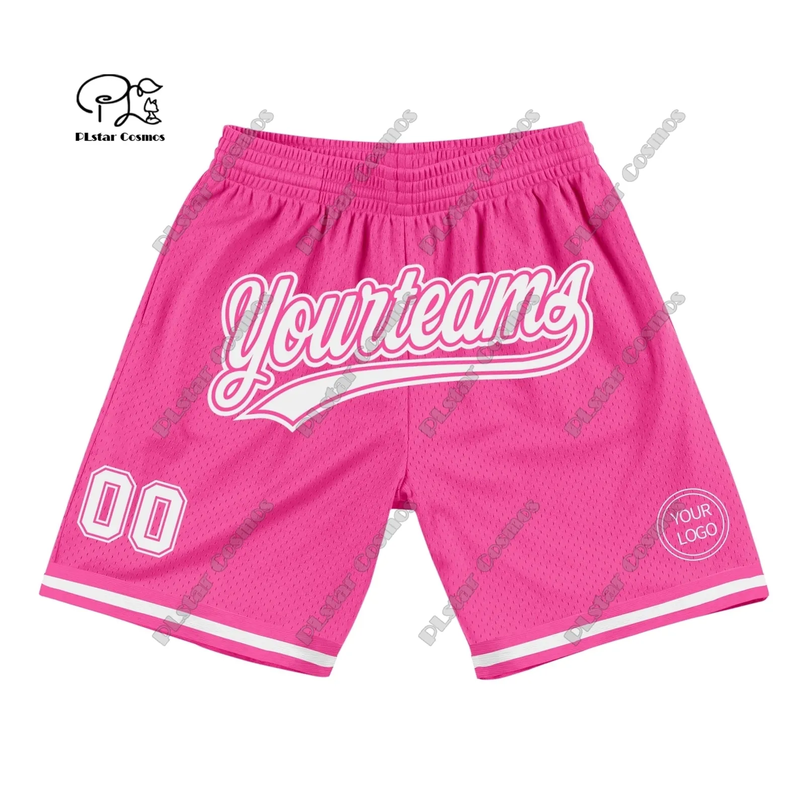 Herren Shorts PLstar Cosmos 3D-Druck individueller Name Mode Sommer Herren Shorts rot rosa schwarz weiß Basketball 230710