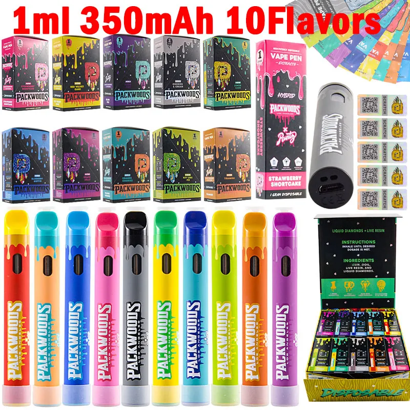 Packwoods X Runtz Runty 1ml 10 Flavors Disposable Vape Pens Empty Carts