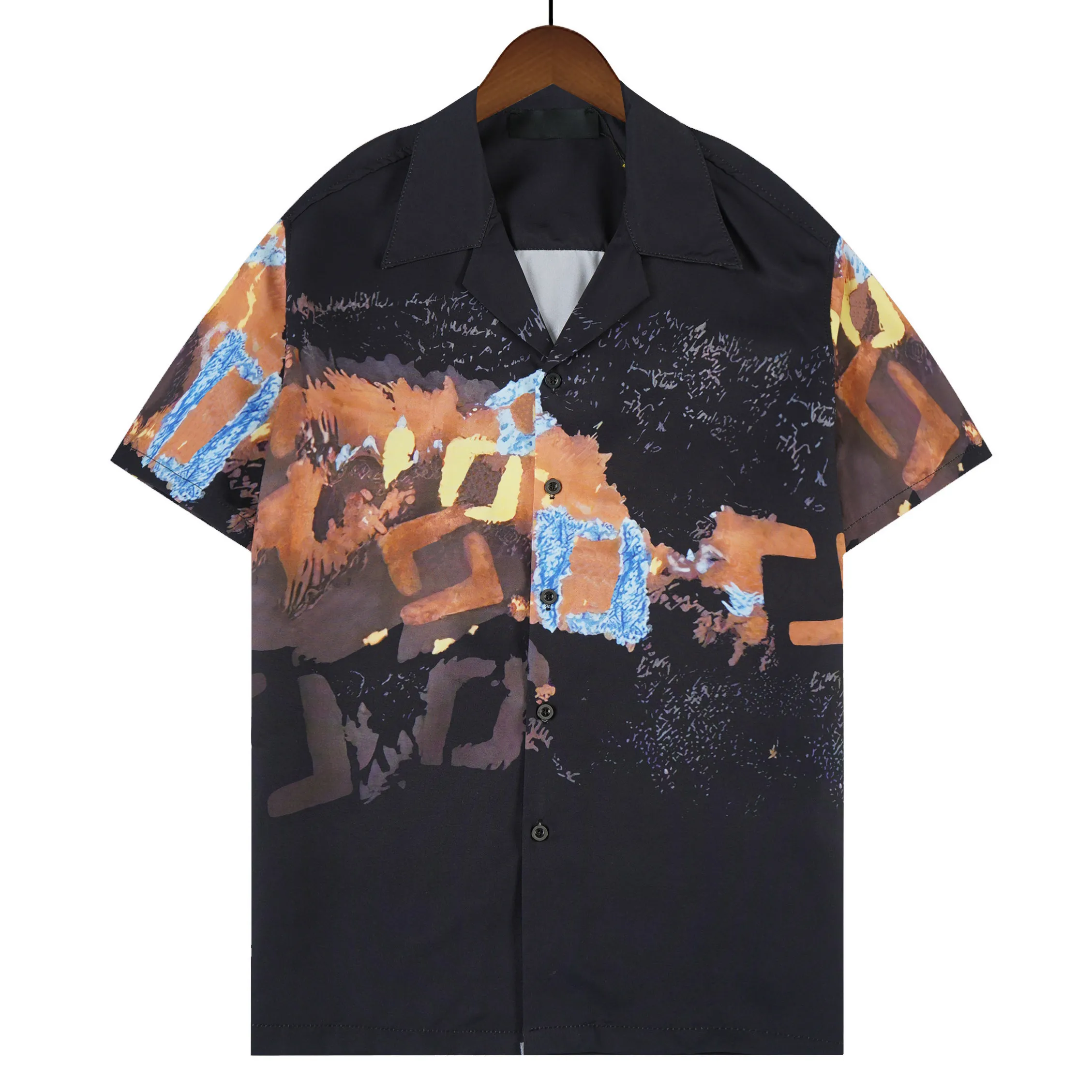 Hawaii Designer Herren Freizeithemden Sommer Kurzarmhemd Modedruck Herrenhemden