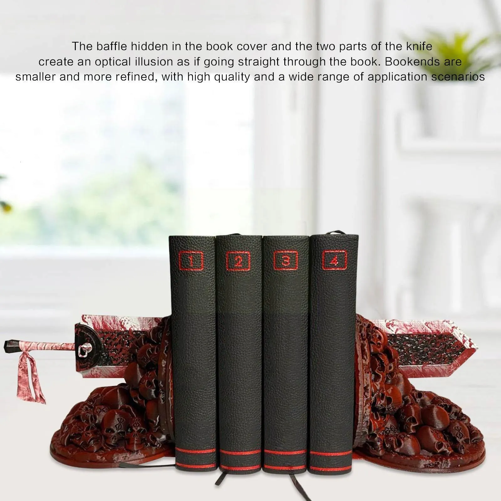 Berserk Bookends Furious Dragon Slayer Boat Resin Figurines Decorative Study Artwork Ornament