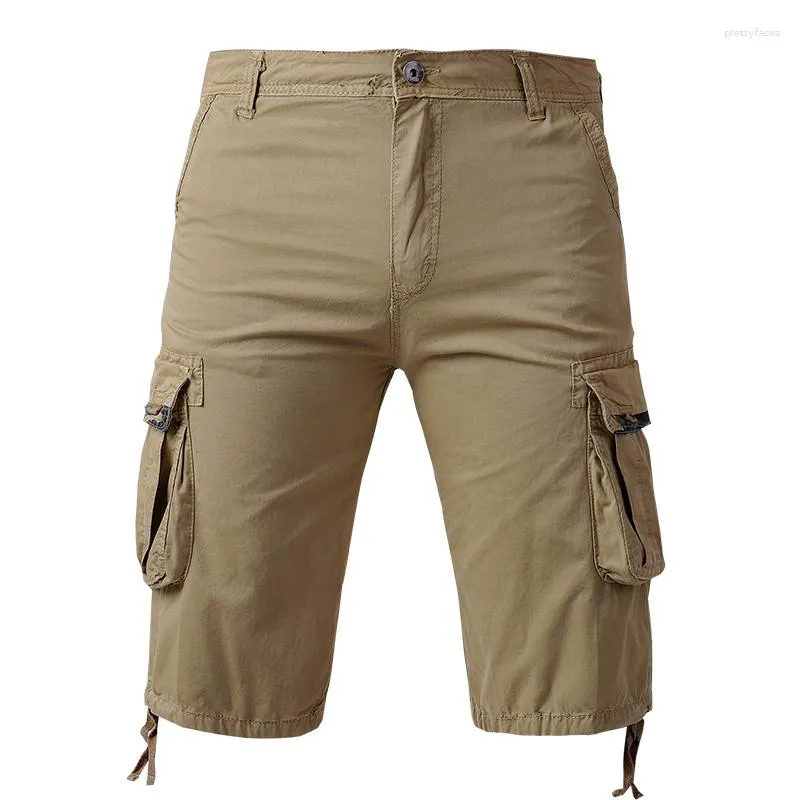 Men's Shorts Summer Cotton Military Tactical Hiking Loose Mens Fashion Casual Brand Short Men Patch Pockets Cargo