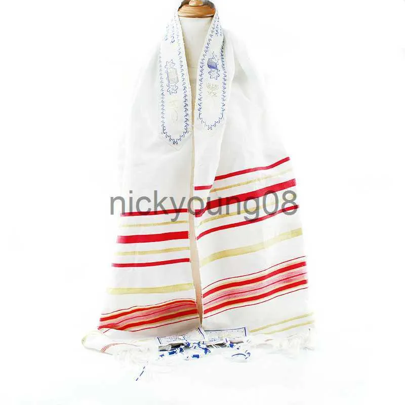 Shawls Tallit Prayer Shawl Israel 55x180cm Polyester Talit Zipper Bag Tallis Israeli Praying Scarfs Priez Wraps Prayer Shawl Talis x0711