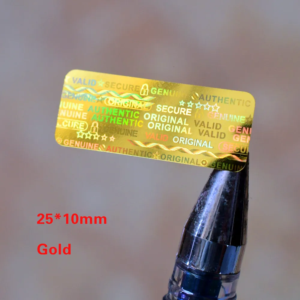 Security Hologram Stickers Authentic Adhesive Labels 10x25/20/18mm ...