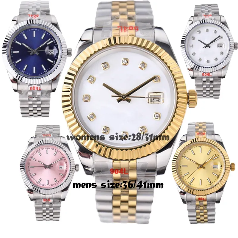 Herren automatische mechanische Uhr Edelstahl Herren Luxusuhr Damen Hip Hop leuchtende Saphir wasserdichte Armbanduhr Mode Desi
