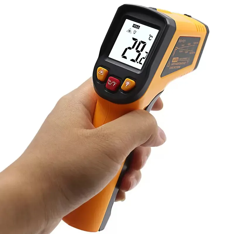 Icke -kontakt Digital laserinfraröd termometer Temperaturinstrument -50-400 ° C Temperatur Pyrometer IR Laserpunkt Gun Tester GM320