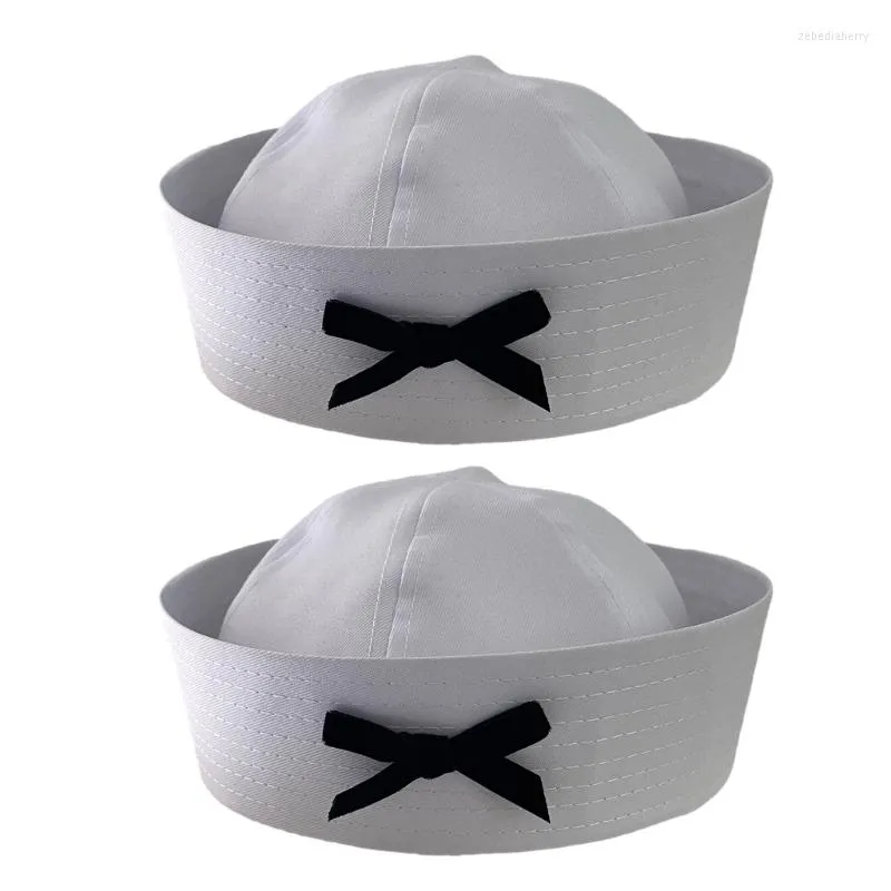 Berets Fashion Navy Sailor Hat Delicate Girls Woman Casual Uniform Roll-Up Brim Ladies For Carnivals Party Summer