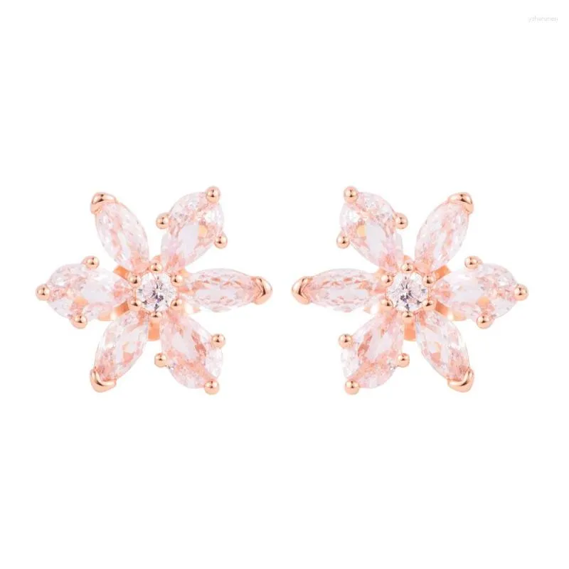 Pendientes de botón 2023 Sparkling Herbarium Cluster 925 Joyas de plata esterlina para mujeres Bijoux Brincos