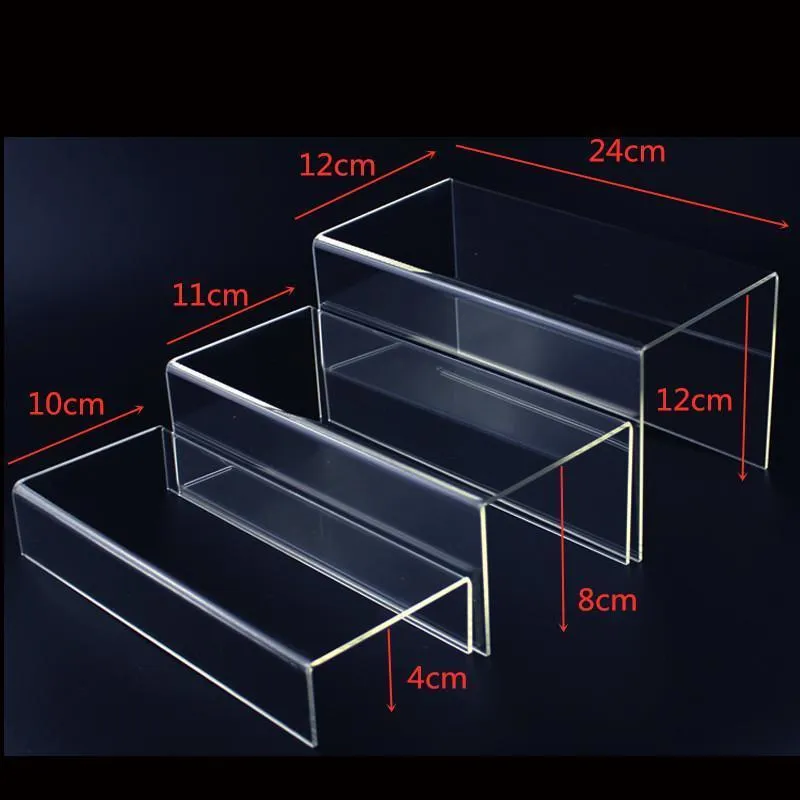 Storage Holders Racks Clear Acrylic Display Stand For Shoes Cosmetic Showcase Jewelry Storage Rack U Shaped Action Figures Toys Collections Shelf 230710