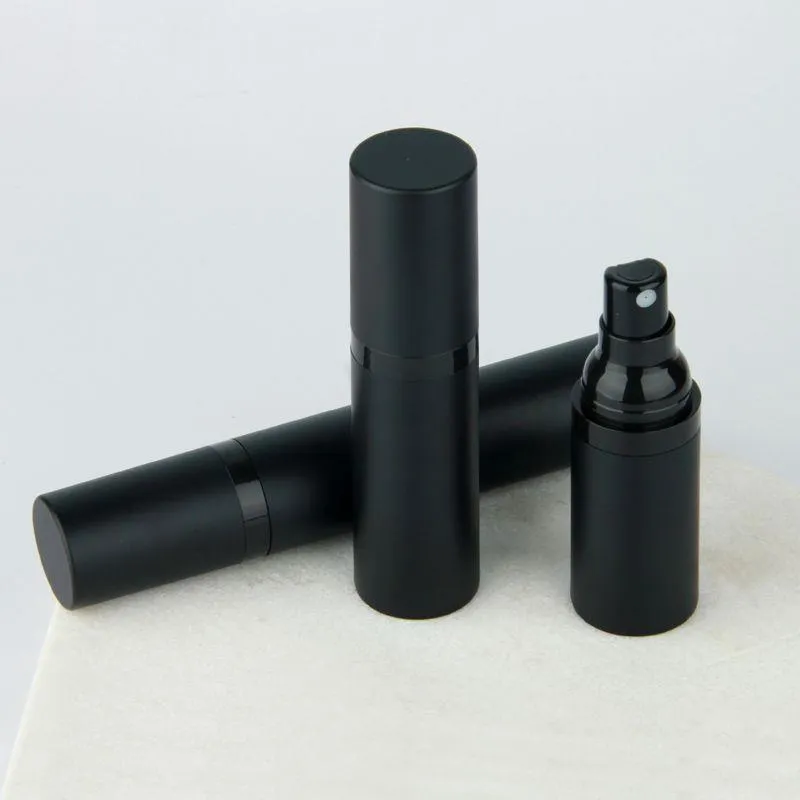 15ml 30ml 50ml Black Airless Bottle AS Press Typ Plastic Emulsion Spray Scrub Sub-flaska Tom kosmetikabehållare Mtowj