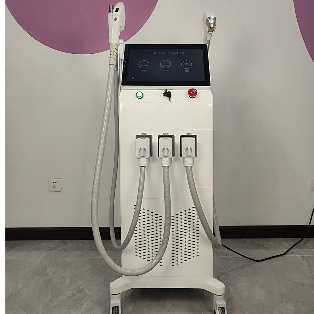 Aesthetic Salon Use 3 In 1 Fast Ipl Laser Hair Removal and Nd Yag Laser Tattoo Removal 808nm Diode Laser Permanent Hair Removal Machine Ipl laser nd yag laser 808nm diode laser hair removal machine - Honkay tattoo removal machine,ipl laser hair removal,nd yag laser,hair removal device,hair removal