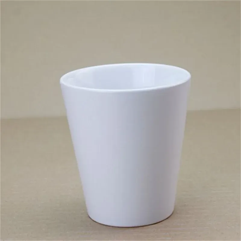 12oz Sublimation Ceramic Flower Pots Heat Press White Graden Gome Decoration Plant Pot