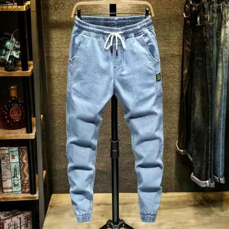 Männer Jeans 2022 Winter Neue männer Slim Fit Jeans Kommerziellen Mode Denim Hosen Stretch Marke Hosen Schwarz Blau Z230711