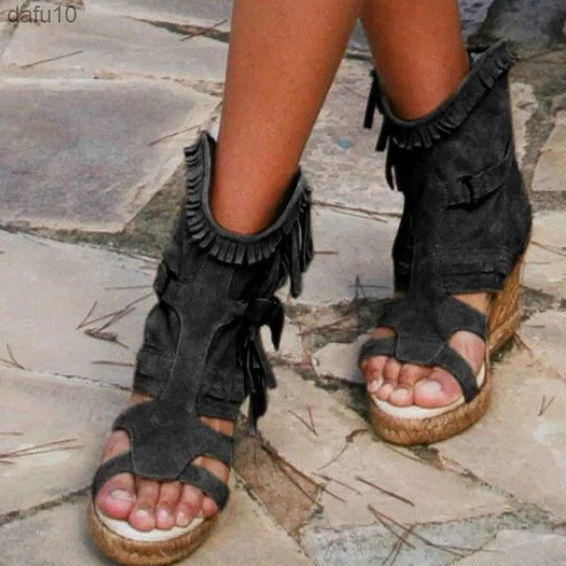 أحذية الكاحل أحذية خمر بو الجلود عالية الكعب الكعب الأحذية امرأة قطع الصنادل الإناث mujer sapato feminino l230704