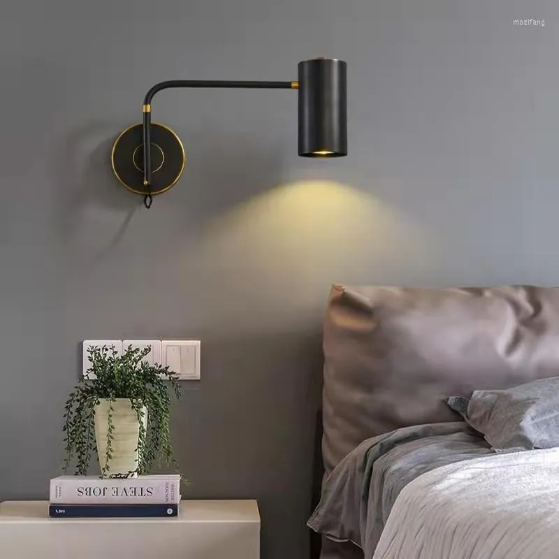 Vägglampa Modern Kristall Spegel För Sovrum Våningssäng Ljus Ljus Antik Badrumsbelysning Led Strömbrytare Antler Sconce