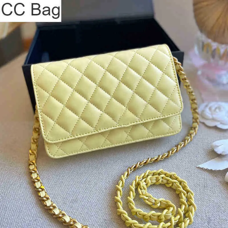 CC Bag Shopping Bags 2022 Retro Classic Mini Dream Fortune Luxury Designer Calfskin Gradient Wallet Chain Quilted Plaid Hardware Cover Buckl