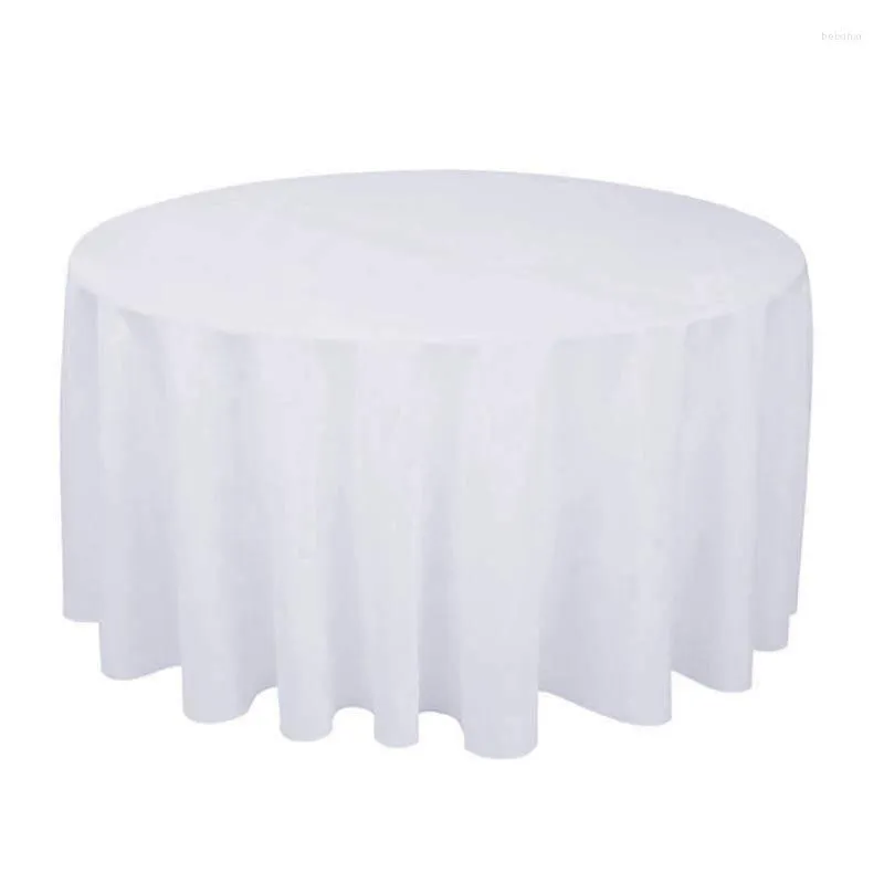 Nappe La Scène De Banquet De Mariage El Couleur Pure Circulaire Plaine Gaufrage Polyester _Jes160