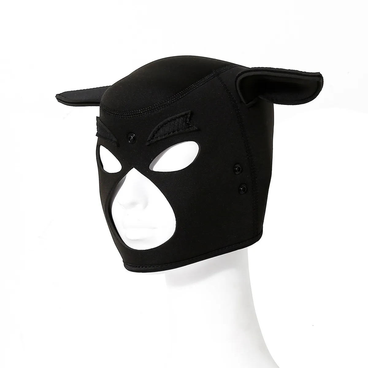 Sexspielzeug für Paare, Neopren-Fetisch-Tiermaske mit abnehmbarer Nase, voller Kopf, Bondage, BDSM, Schwein, Sklavenhaube_voghion.com