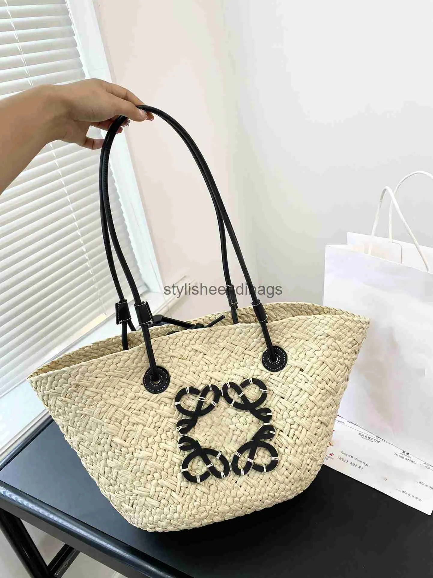 Borsa di design Summer Beach Borse Paglie Basked Basked Borse Big Though Hand Hand Menedbag Borse Tote Stylisheendibags 02