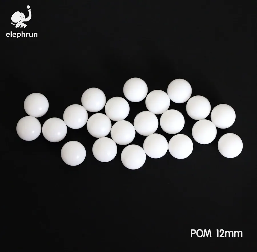 12mm Delrin ( POM ) / Celcon Plastic Solid Balls for Valve components, Low Load bearings, gas/water application