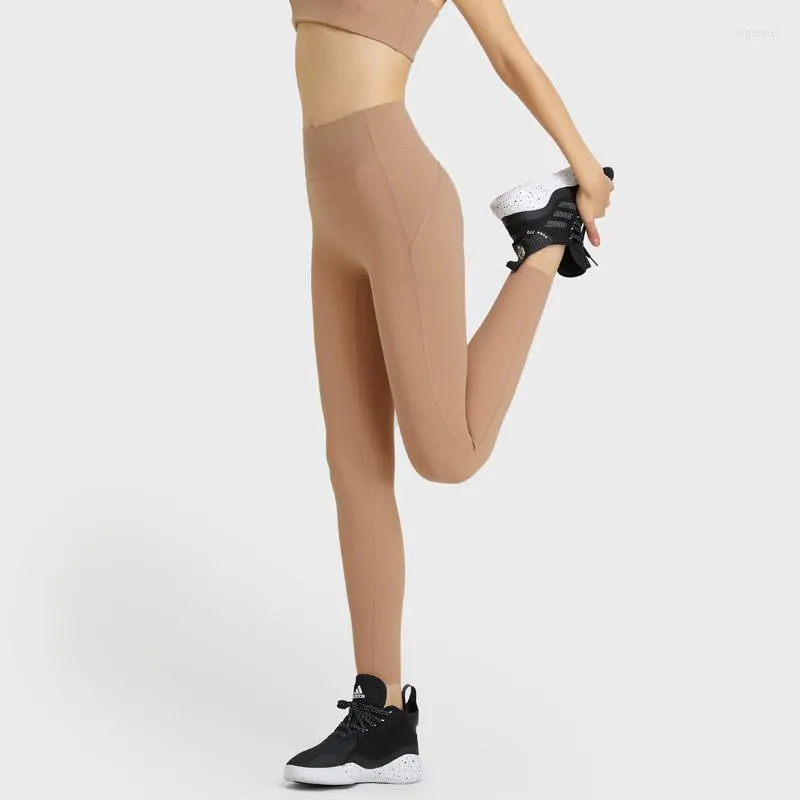 Aktywne spodnie 25-calowe damskie szczotkowane legginsy treningowe Naked Feeling 4 Way Stretch Wysoka talia Gym Athletic Tummy Control Joga