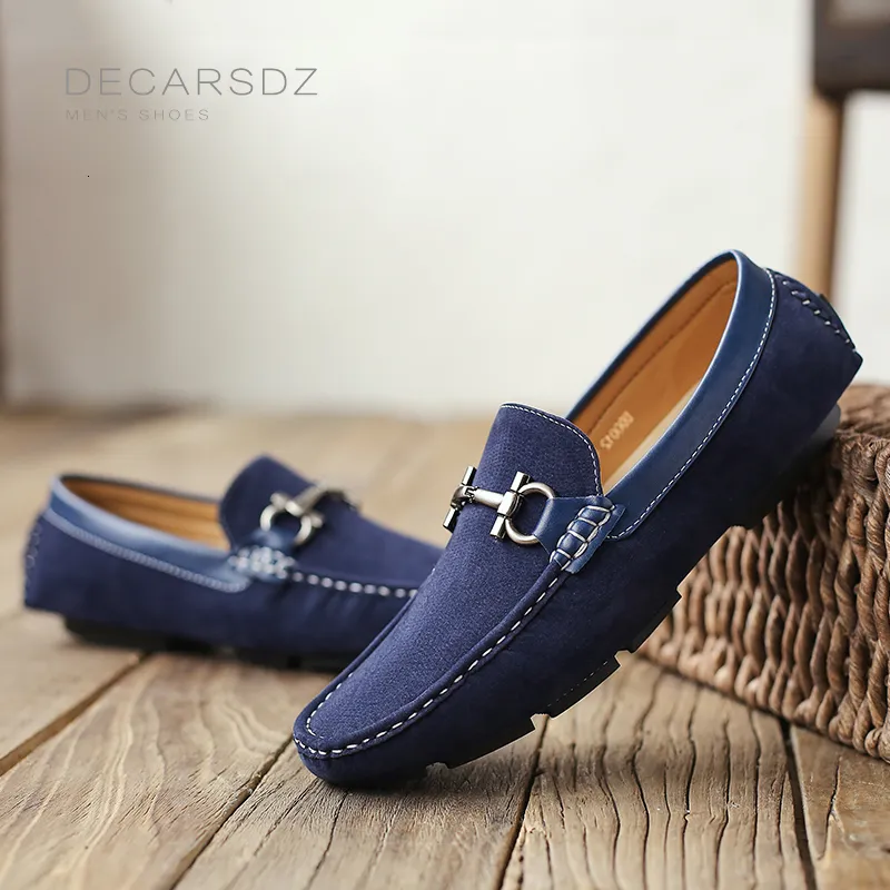 Säkerhetsskor DECARSDZ Loafers Skor Herr Sommar Clasicc Comfy Man Platt Mockasin Modeskor Herr Slip-on Båtskor För Herr Fritidsskor 230711