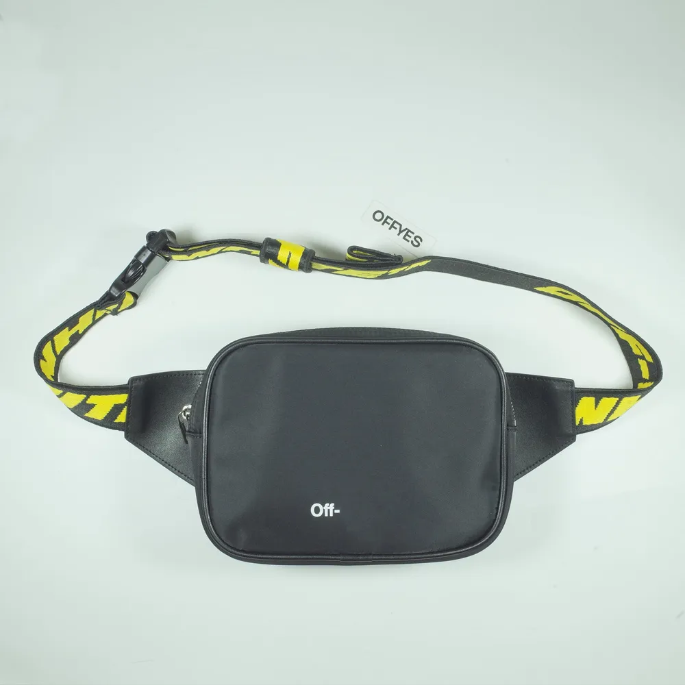 Hard Core Nylon Bältesväska Svart Designer Fanny Pack Cross body Bröstväska Industrirem Hype Street Walking Ridning Midjeväska Hip Bum bag