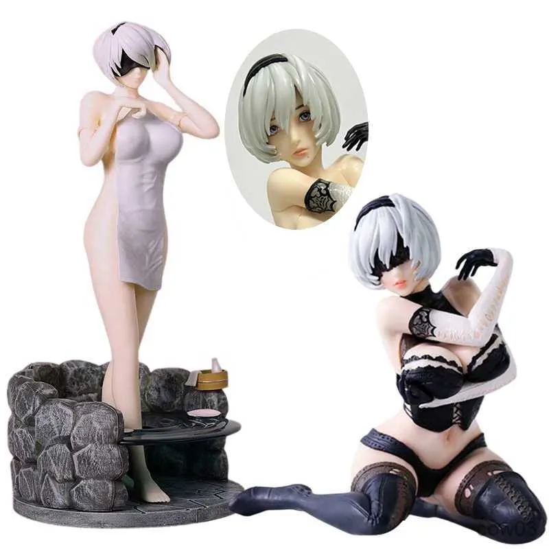 Figurki do zabawy 22cm NieR Automata Anime figurka typ figurka figurka kolekcjonerska lalka zabawki R230711