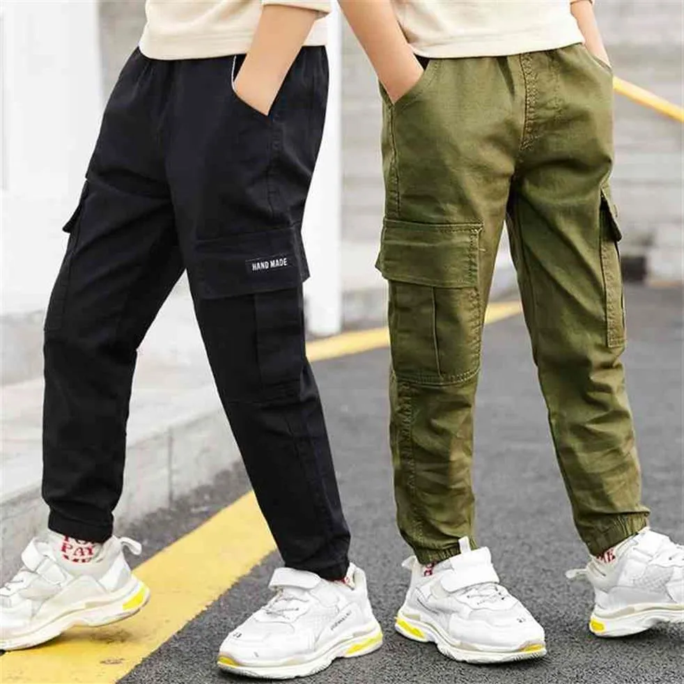 Boys Pants Autumn Solid Color Kids Casual Trousers Teenage Clothing Loose  Elastic Waist Boy Cargo Pants – the best products in the Joom Geek online  store