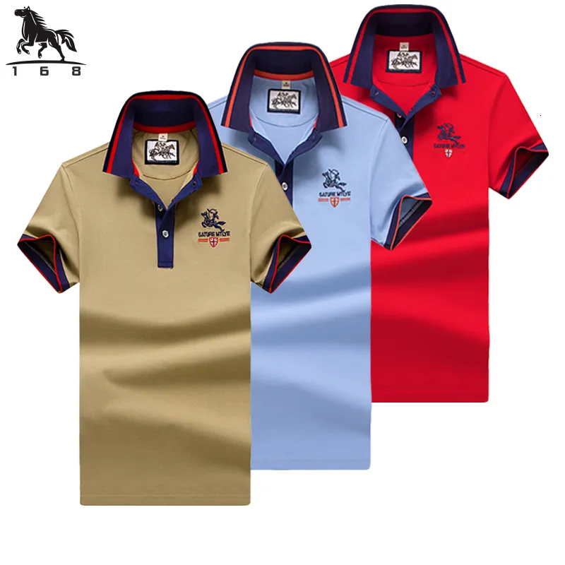 Men's Polos polo shirt men summer high quality cotton Men's Short sleeve Solid color embroidery Top youth Business casual polo shirt 861 230710