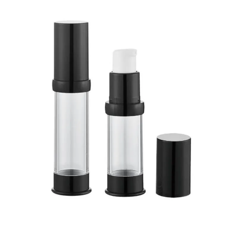 Airless 5 ml 10 ml Epmty Vacuümpomp Toilet Vessel Cosmetische Fles Mini Transparante Lotion Fles 300 stks/partij Pkejr