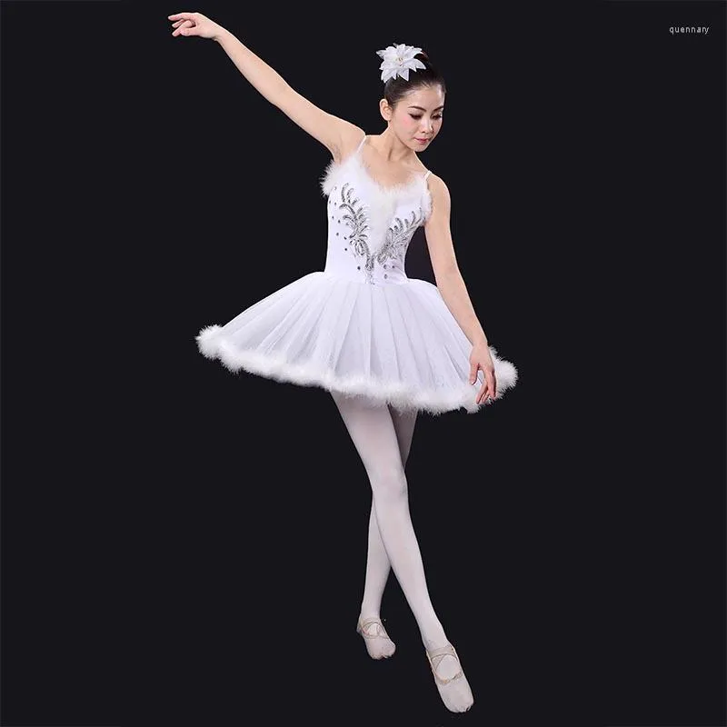 Womens Swan Lake Ballet Tutu Dress Adult Stage Dance Wear For Dance Skating And Leotards From Quennary 46.05 DHgate.Com
