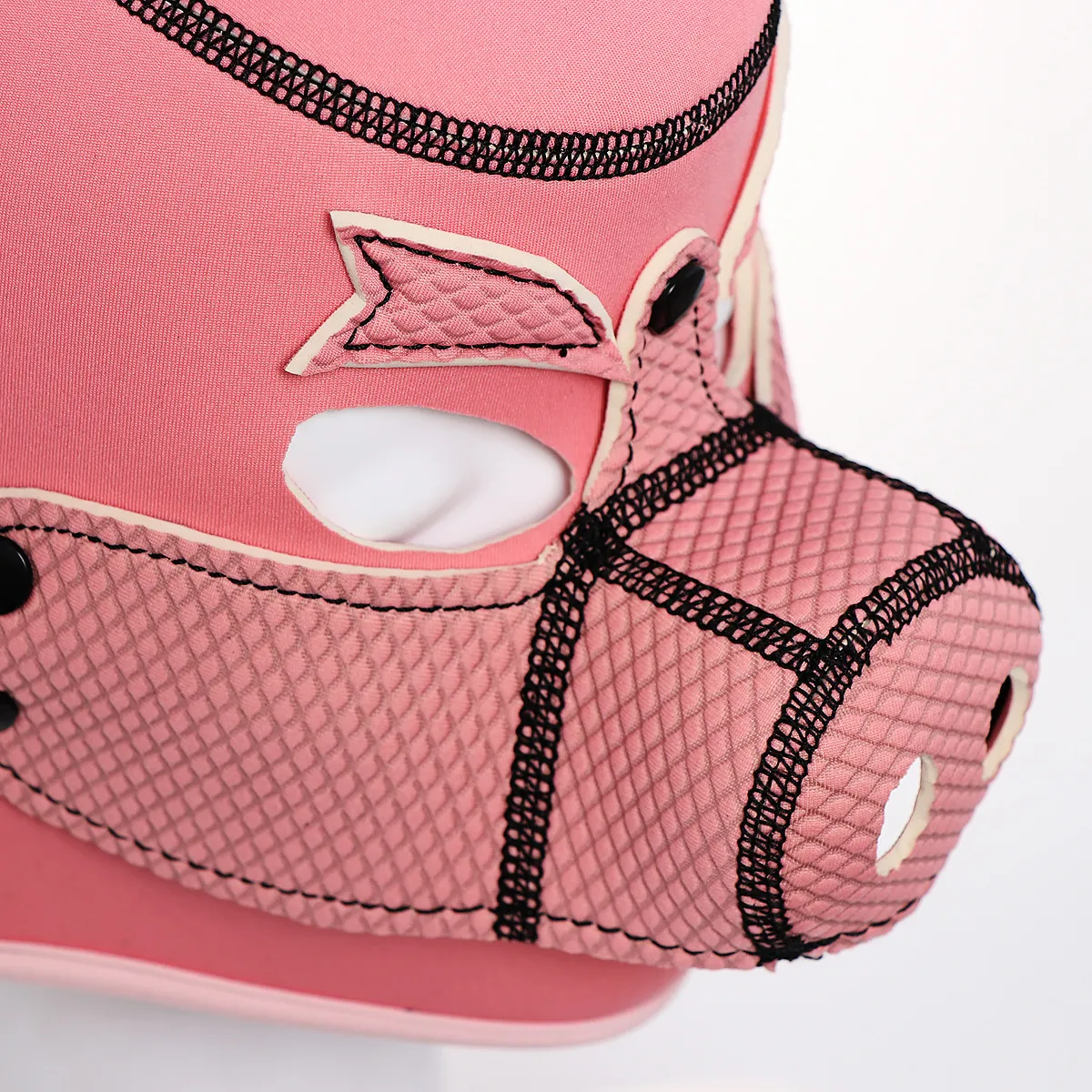 Sexspielzeug für Paare, Neopren-Fetisch-Tiermaske mit abnehmbarer Nase, voller Kopf, Bondage, BDSM, Schwein, Sklavenhaube_voghion.com
