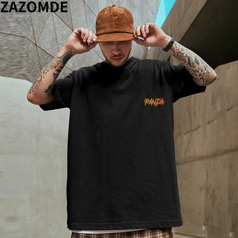 ZAZOMDE Zomer Hip Hop T-shirt Mannen Panda Print T-Shirts Harajuku Streetwear Zomer T-shirt Korte Mouw Tops Tees Katoenen Kleding Z230711