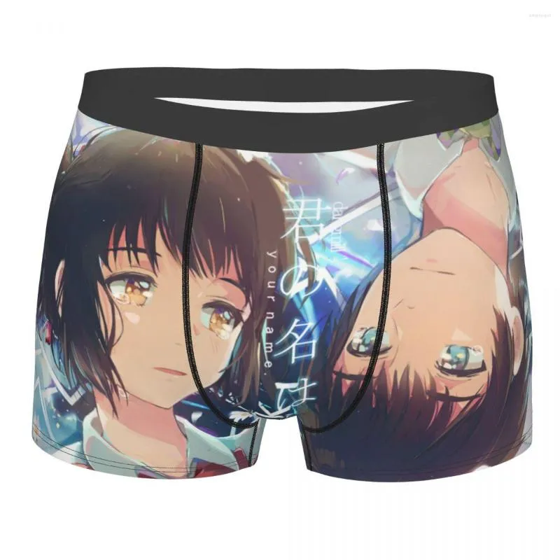 Caleçon drôle Boxer Votre nom Shorts Culottes Sous-vêtements pour hommes Kimi No Na Wa Anime Respirant Pour Homme S-XXL