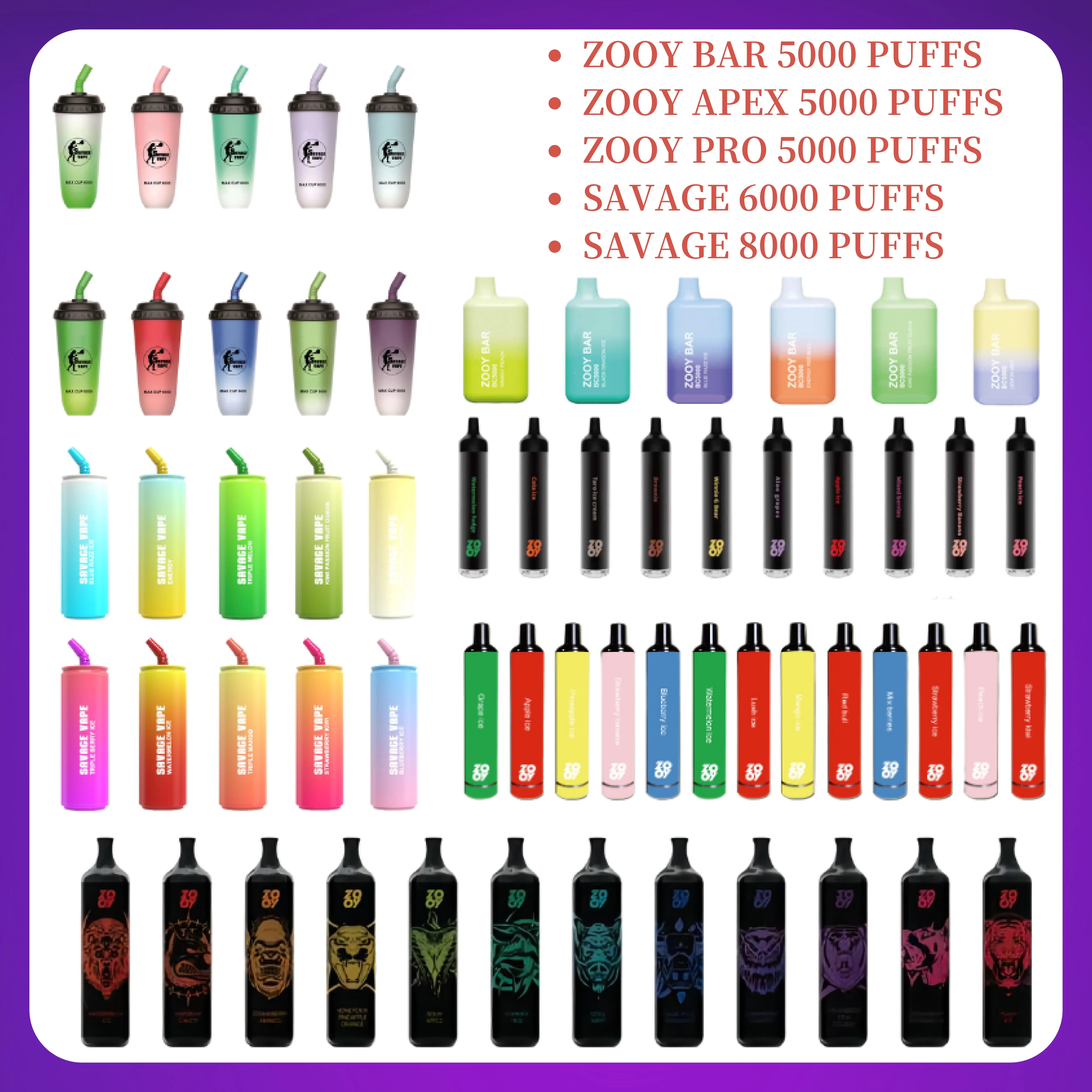 savage vape puff 10000 puff 8000 puff 6000 original zooy vapers puff 9k 5000 puffs bars 7000 puffs Tornado crystal vape gâteau jetable iget