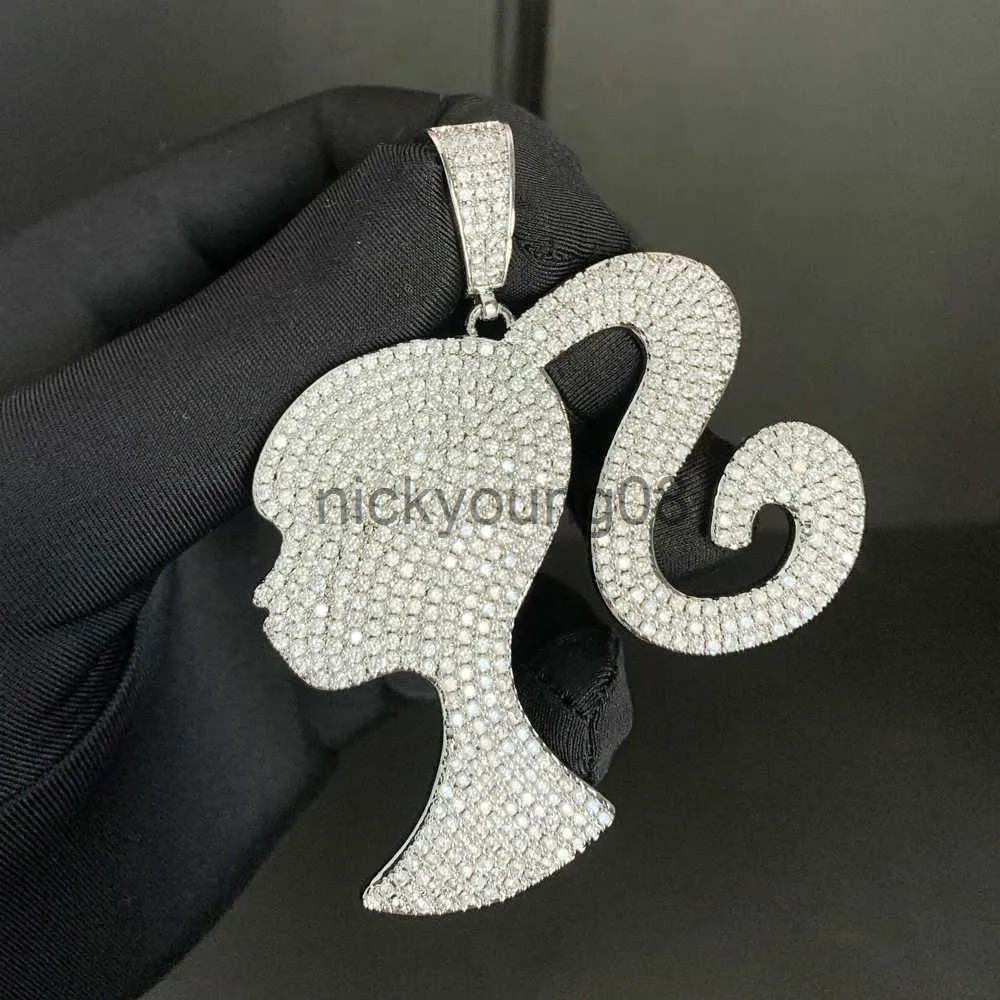 Barbie Pendant Necklaces For Girls Iced Out 5A... From  display picture 3